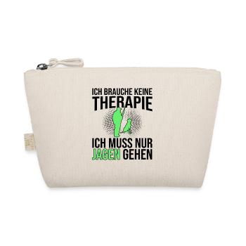 Jagen Therapie Spruch - Bio-Täschchen - Natur - Vorne