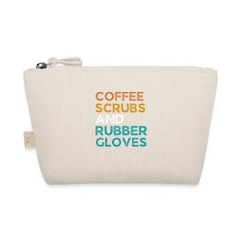 Café mignon, gommages et gants en caoutchouc - Fun - Trousse biologique - nature - Devant