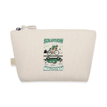 Polution Solution Environmental Protection Cycling - Organic Pouch - nature - Front