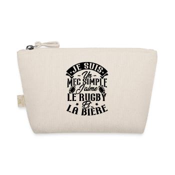 Je suis un Mec simple j'aime rugby et la bière - Trousse biologique - nature - Devant