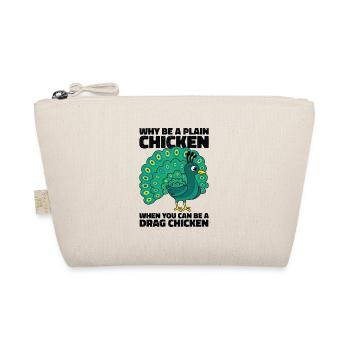 Peacock Positivity Drag Peacock Fan Inspirational - Organic Pouch - nature - Front