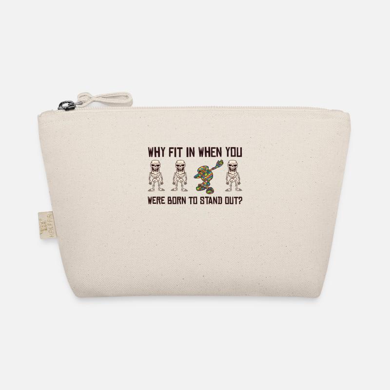 Colorful Skeleton Dabbing Support Autism Awareness Organic Pouch