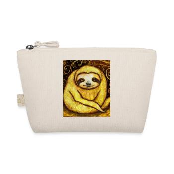 Sloth Portrait Funny Gustav Klimt Style - Organic Pouch - nature - Front