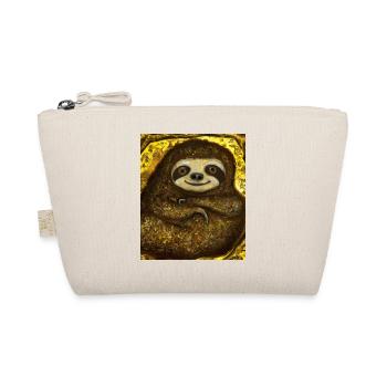 Sloth Portrait Funny Gustav Klimt Style - Organic Pouch - nature - Front