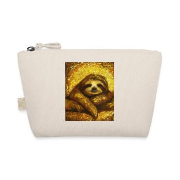Sloth Portrait Funny Gustav Klimt Style - Organic Pouch - nature - Front