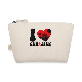 Cruise Ship Vacation Heart I Love - Organic Pouch - nature - Front