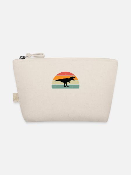 Tyrannosaurus Vintage Dinosaurier Junge T Rex Geschenk - Bio-Täschchen - Natur - Vorne
