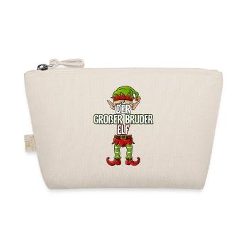 Großer Bruder Elf Partnerlook Weihnachten - Bio-Täschchen - Natur - Vorne
