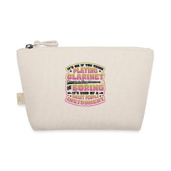 Clarinet Playing Clarinetist - Organic Pouch - nature - Front