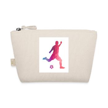 Futsal Retro Graphic Indoor Soccer Player Football - Bio-Täschchen - Natur - Vorne