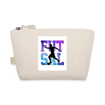 Futsal Retro Graphic Indoor Soccer Player Football - Bio-Täschchen - Natur - Vorne
