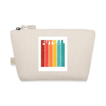 Futsal Retro Graphic Indoor Soccer Player Football - Bio-Täschchen - Natur - Vorne