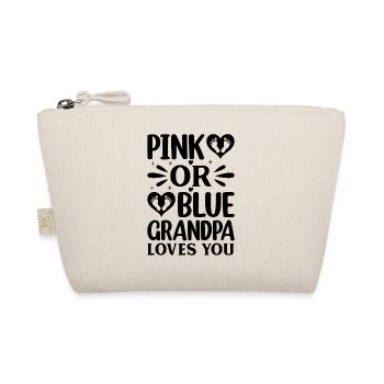 Pink Or Blue Grandpa Loves You - Baby Shower Gende - Bio-Täschchen - Natur - Vorne