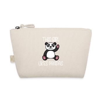 Une fille aime les pandas, ours, nature - Trousse biologique - nature - Devant
