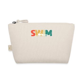 Schwimmen Distressed Look Schwimmen Lustige Schwim - Bio-Täschchen - Natur - Vorne