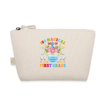 Einhorn 100 Days of School Unicorn - Organic Pouch - nature - Front