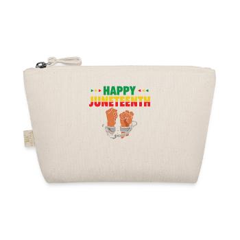 Happy Juneteenth Break Shackles Chain - Organic Pouch - nature - Front