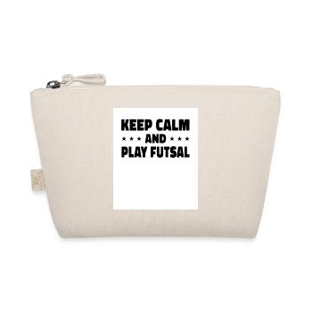 Keep Calm And Play Futsal Indoor Soccer Player Foo - Bio-Täschchen - Natur - Vorne