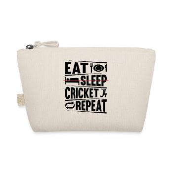 Eat Sleep Cricket Repeat - Cricketing Funny Cricke - Bio-Täschchen - Natur - Vorne