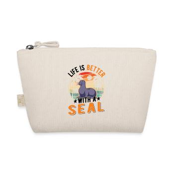 La vie est meilleure avec un Seal Sea Lion Robbe - Trousse biologique - nature - Devant
