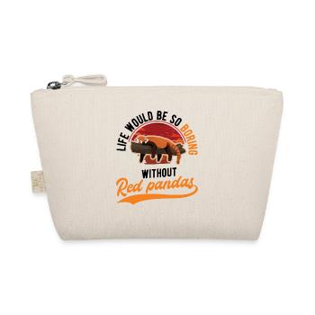 Roter Panda Geschenk - Bio-Täschchen - Natur - Vorne