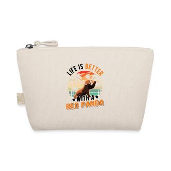 Life is better with a Red Panda Roter Panda - Organic Pouch - nature - Front