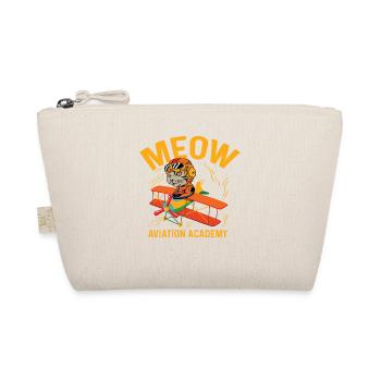Meow Aviation Academy Copilot Gift - Organic Pouch - nature - Front
