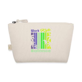 Work Kite Balance. Lifestyle Vintage Design, Work - Bio-Täschchen - Natur - Vorne