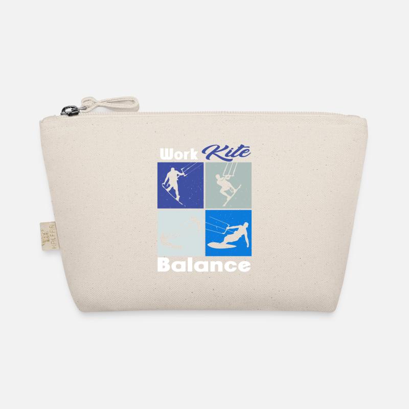 Work Kite Balance. Lifestyle Vintage Design, Work - Bio-Täschchen - Natur
