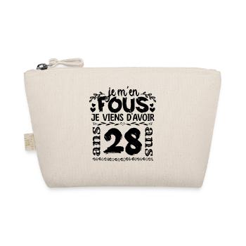 J’ai 28 ans | Je m'en fous j'ai 28 ans - Trousse biologique - nature - Devant