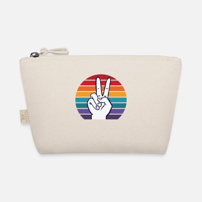 Peace Sign Vintage Peace Lover Positivity Retro Organic Pouch