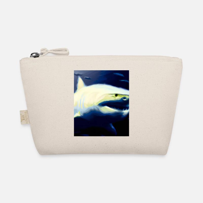 Great White Shark Vincent Van Gogh Style Organic Pouch