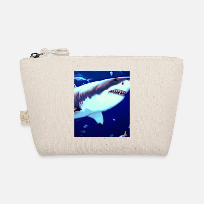Great White Shark Vincent Van Gogh Style Organic Pouch