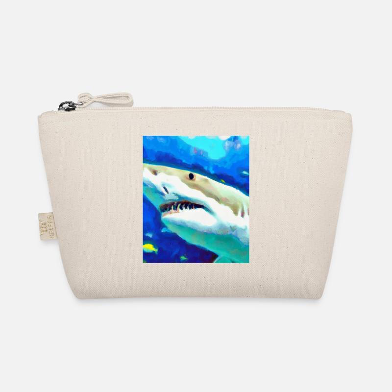Great White Shark Vincent Van Gogh Style Organic Pouch