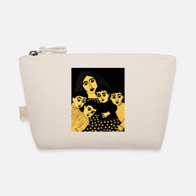 Gustav Klimt Style Portrait Einer Mama Mit Vier Bio-Täschchen