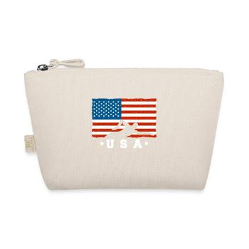 USA Sort Swimming American Flag Swimmer - Bio-Täschchen - Natur - Vorne