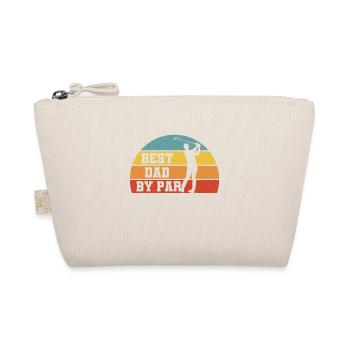 Retro Best Dad By Par Funny Golf Player Papa - Bio-Täschchen - Natur - Vorne