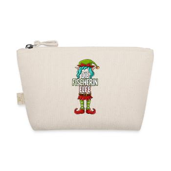 Fischerin Elfe Partnerlook Weihnachten - Bio-Täschchen - Natur - Vorne