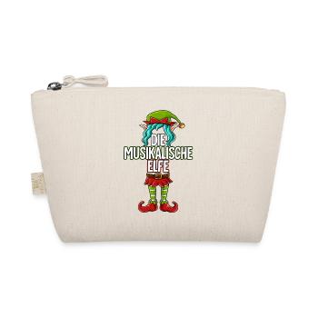Musikalische Elfe Partnerlook Weihnachten - Bio-Täschchen - Natur - Vorne