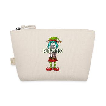 Rothaarige Elfe Partnerlook Weihnachten - Bio-Täschchen - Natur - Vorne