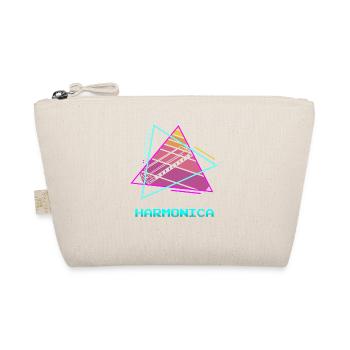 Retro Vintage Classic Harmonica Instrument - Organic Pouch - nature - Front