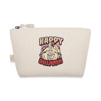 Happy Halloween ghost drinks wine - Organic Pouch - nature - Front