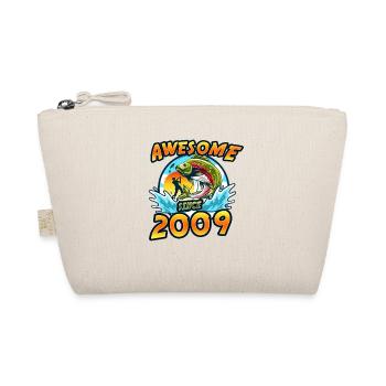 Awesome since 2009. Angel, Angler Birthday - Organic Pouch - nature - Front