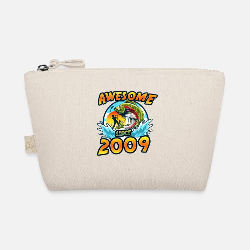 Awesome since 2009. Angel, Angler Birthday Organic Pouch