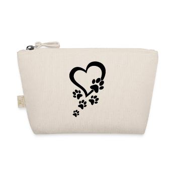Dog Paw Heart Baby Dogs - Dog Paws Hearts Dog Paw - Bio-Täschchen - Natur - Vorne