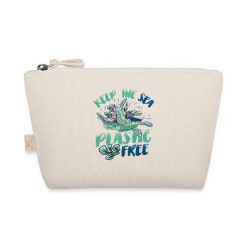 Keep the sea plastic-free and save the ocean. - Organic Pouch - nature - Front