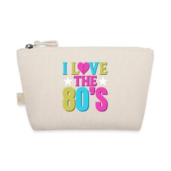 I Love The 80's 1980 Retro Vintage | 80s costume - Organic Pouch - nature - Front
