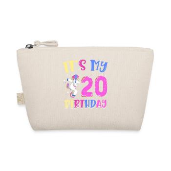 Es Ist Mein 20. Geburtstag Dabbing Unicorn Pony - Bio-Täschchen - Natur - Vorne