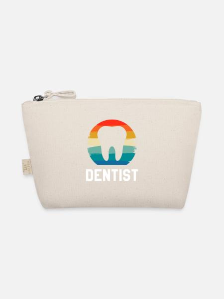 Retro Vintage Classic Dentist Dentistry - Organic Pouch - nature - Front