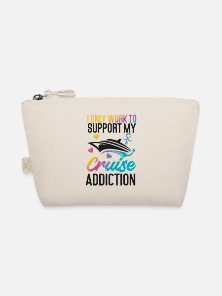 Cruise Ship Vacation I Only Work - Organic Pouch - nature - Front